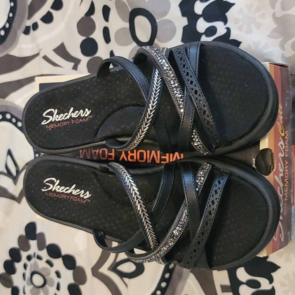 Skechers Wide Width Slip on Wedge
